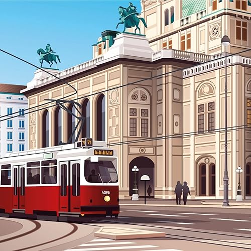 Miniatura 2 de Viena Austria Travel Poster/Viena/Viena/Viajes/Viena Staatsoper/Viena Póster de Viena/Póster de la ciudad vintage de Viena/Impresión de la ciudad #02