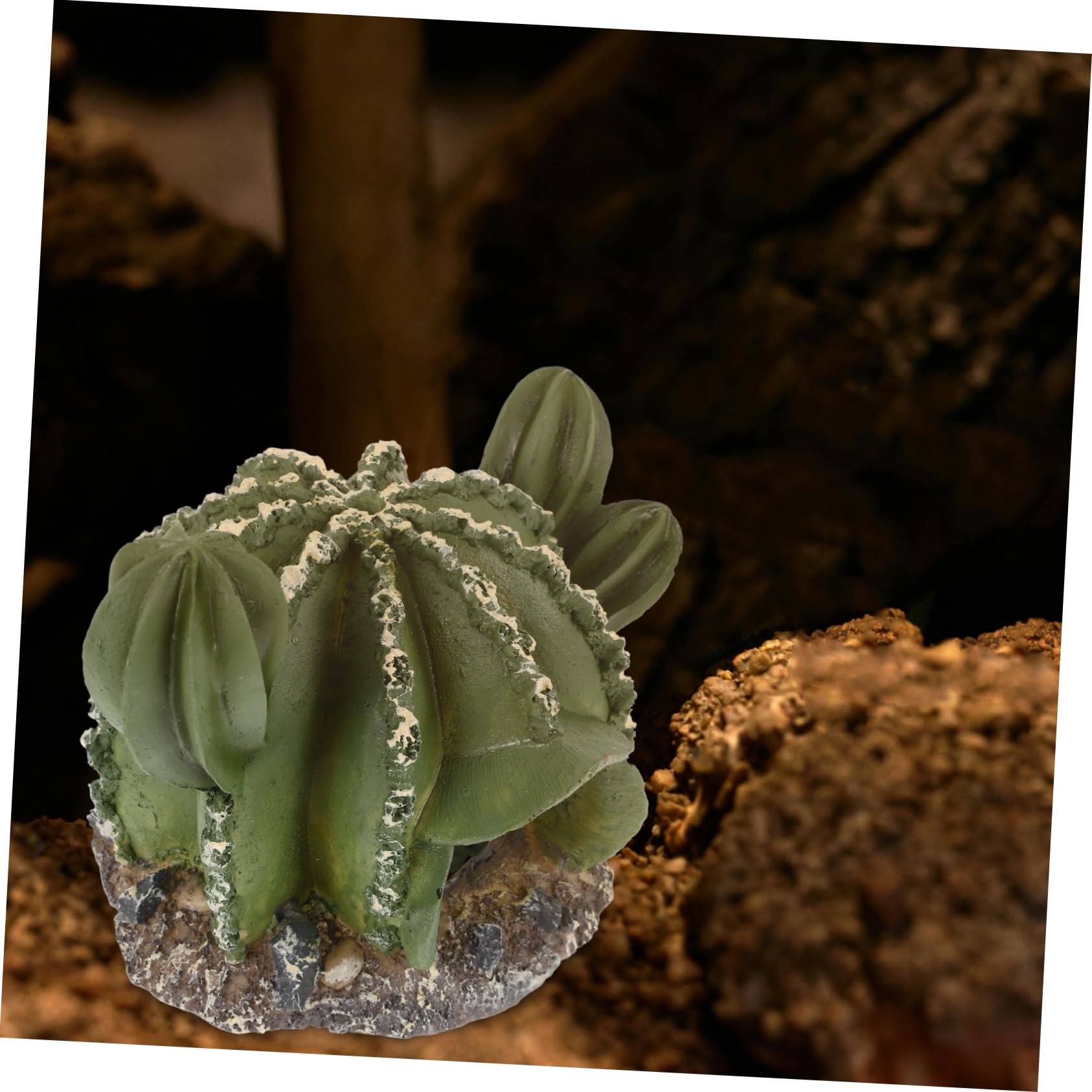BESPORTBLE 3piezas Cueva para Reptiles Forma De Cactus Refugio Natural para Geckos Serpientes y Anfibios para Terrarios y