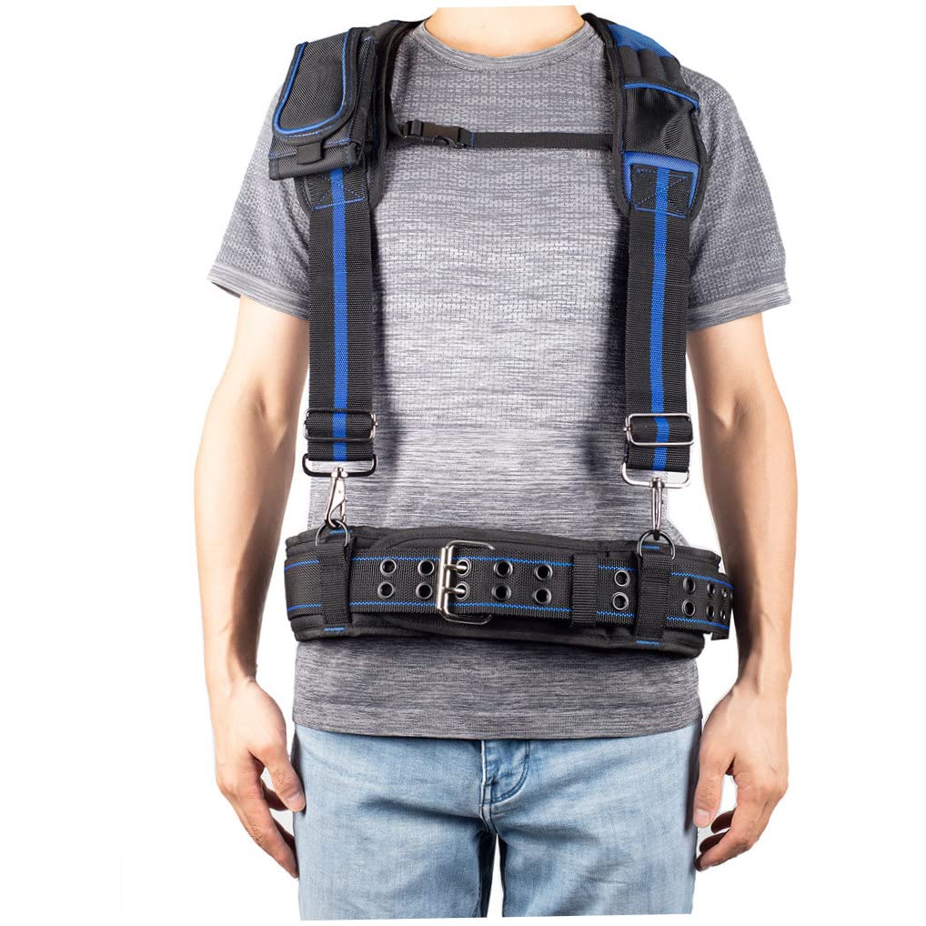 Cintura porta attrezzi resistente con cinturino in vita regolabile, organizer per attrezzi per elettricisti, operai edili, giardinieri e progetti fai da te