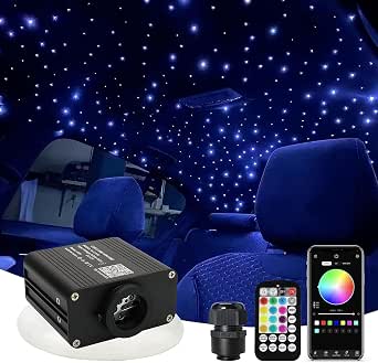 AMKI 16W Twinkle Fiber Optic Star Ceiling Kit with Sound Activation and Remote Control