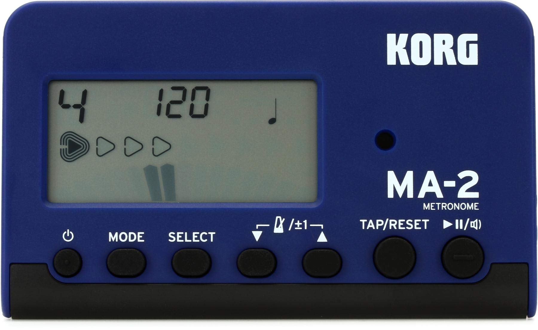 Korg - MA2-BLBK LCD Pocket Digital Metronome - Black & Blue