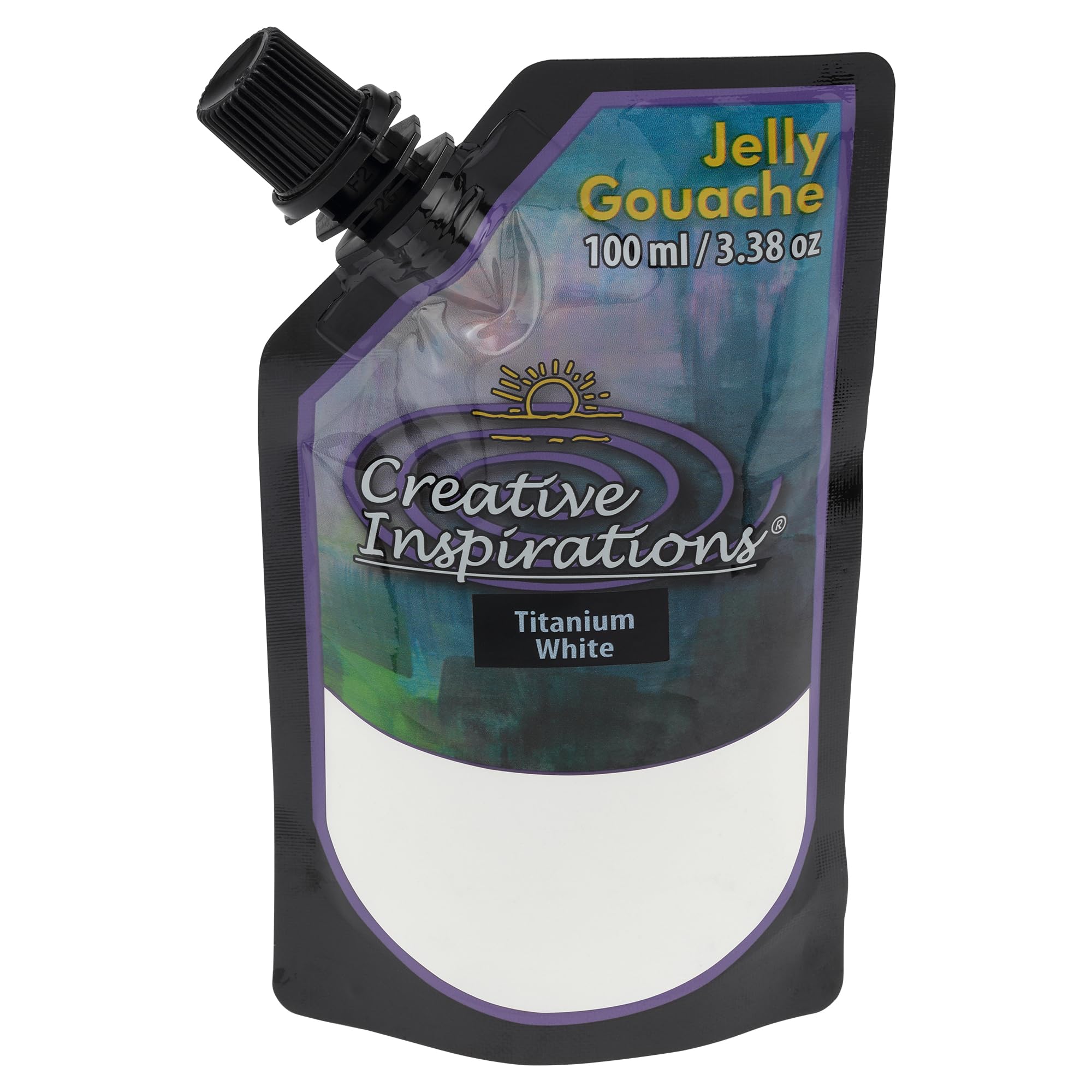 Creative Inspirations Jelly Gouache - Titanium White 100 mL - Unique & Vibrant Jelly Gouache Paint for Artists, Beginners, Painting Parties and More