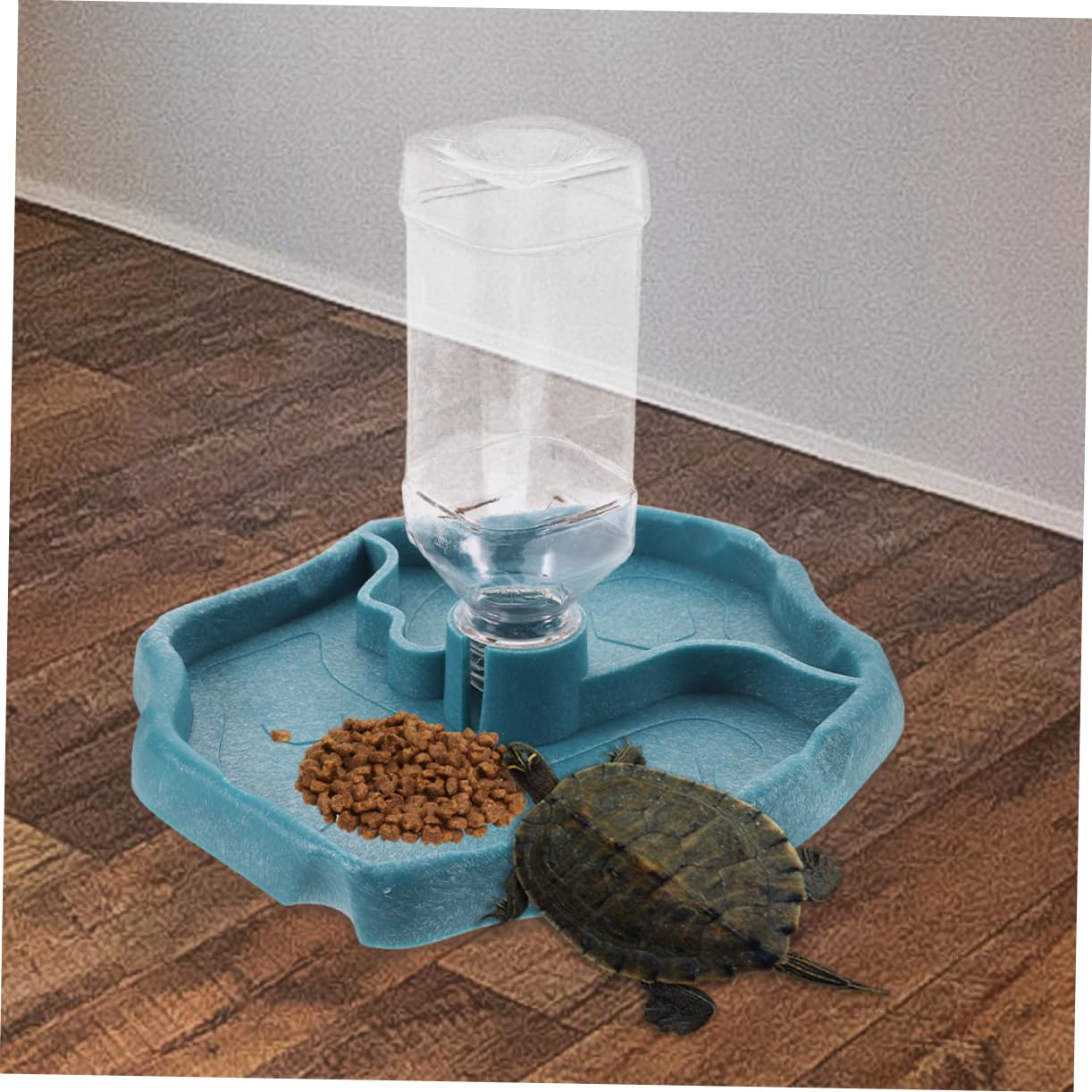 Distributore Automatico di Acqua Facile da Pulire per Rettili, Ciotola in ABS 2 Pezzi, per Tartarughe, Lucertole e Piccoli Animali | Abbeveratoio per Lucertole e Tartarughe, Vaschetta per Cibo e Acqua, Formato Doppio