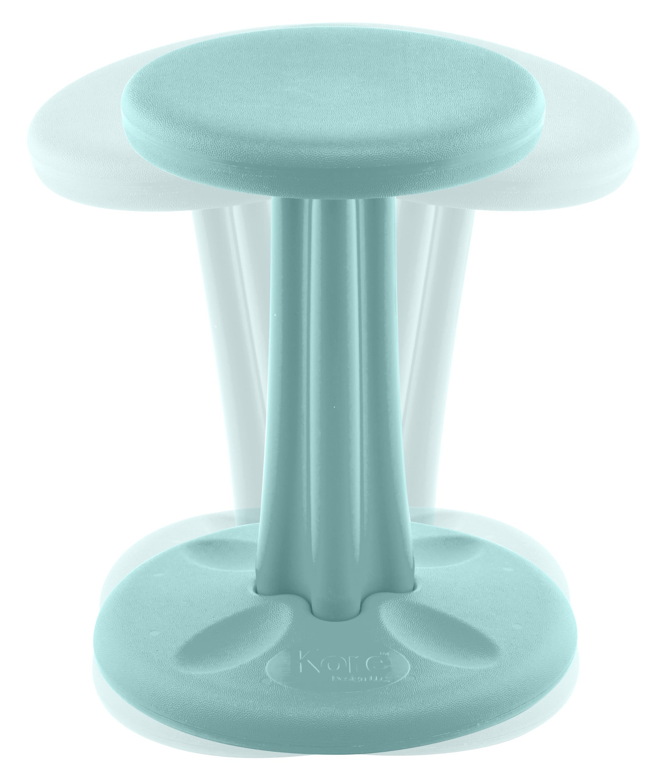 Kore Kids - Silla oscilante para niños, taburete flexible para aula, escuela primaria, TDA/TDAH, fabricado en los Estados Unidos, para niños de 8 a 9 años, grado 3 a 4, color verde azulado (16