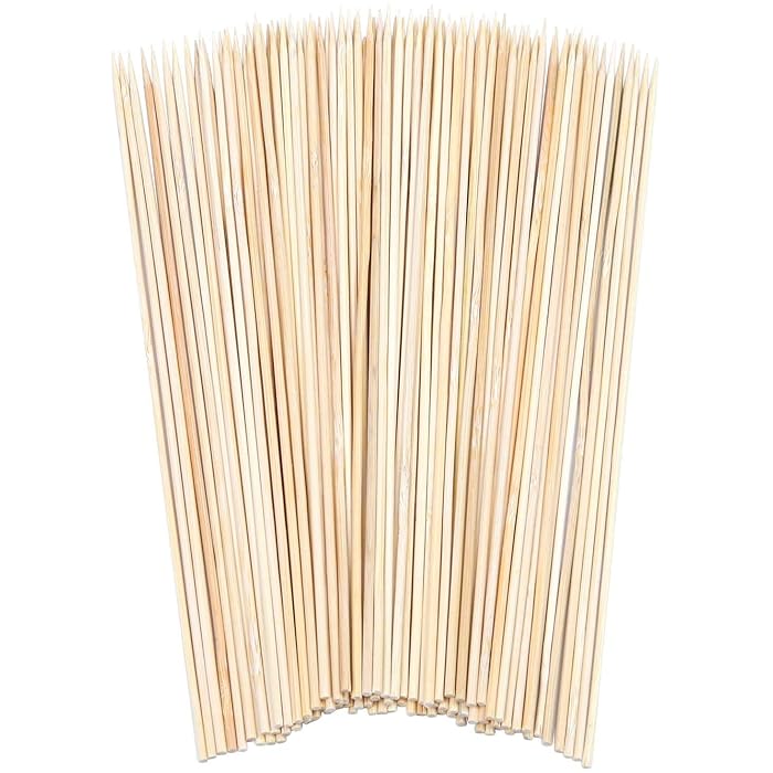 Buy JKare Bamboo Sticks, 10 Inch 100 Wooden Skewers For BBQ, Kebab