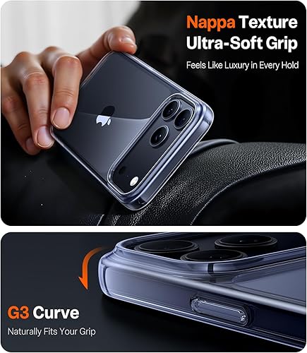 Miniatura 7 de TORRAS Funda magnética de diamante transparente diseñada para iPhone 13iPhone 14, probada en caídas de grado militar compatible con MagSafe Funda