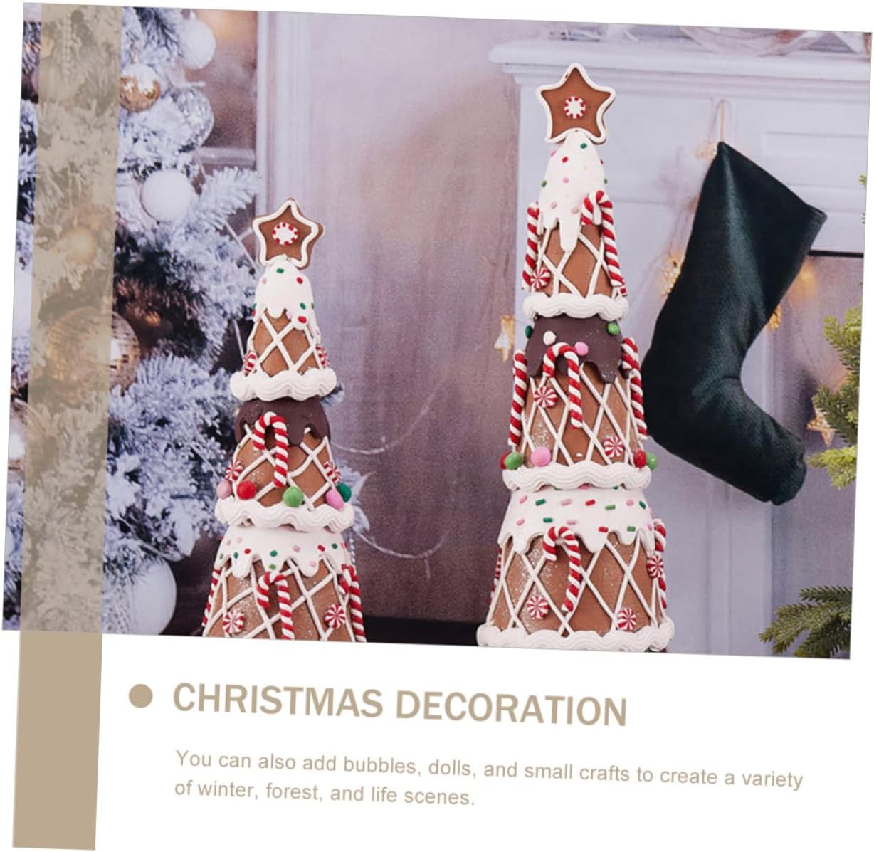 CHILDWEET Household Christmas Tree Figurine Candy Decor Desktop Christmas Decoration for Festive Atmosphere Xmas for