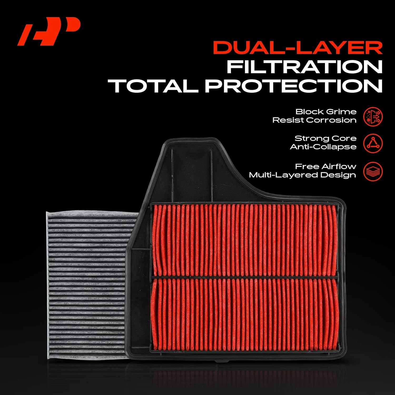 A-Premium Engine & Cabin Air Filter with Activated Carbon Compatible with Nissan Altima 2013-2018, 2.5L