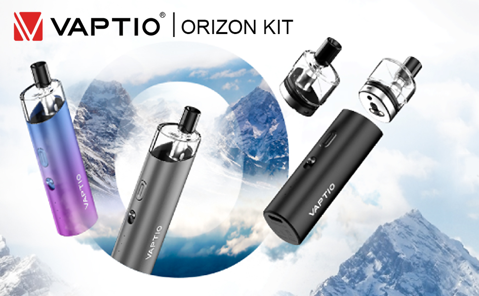 Pod Mod Original VAPTIO Orizon Kit complet de cigarette lectronique Penna  Vape Semplice 1500mAh 25W Kit de dmarrage avec Pod de 4,0 ml Rsistance  0,6 ohm No E-Liquid No Nicotina (Aurore) :