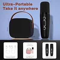 Vista 5 de Mini máquina de karaoke para niños, los mejores regalos de Navidad y cumpleaños de 2025 para niñas y niños de 4, 5, 6, 7, 8, 9, 10, 12+ años