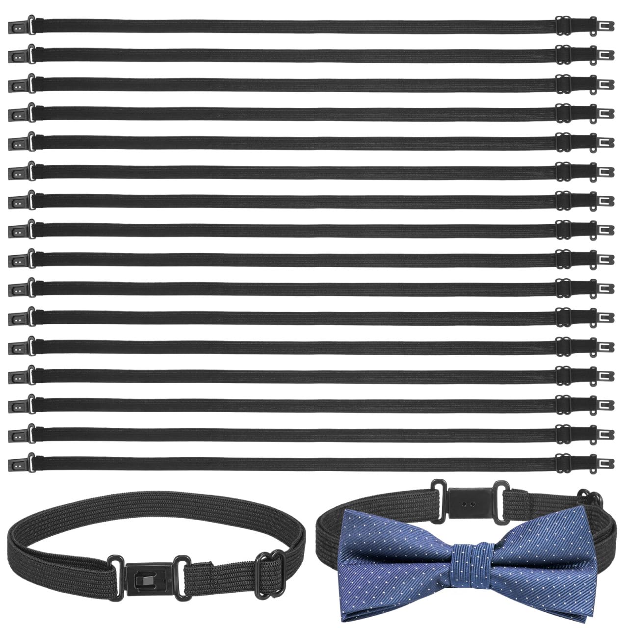 VALICLUD 50 PièCes Sangles De NœUd Cravate RéGlables Bande D'Extension Ajustable Pour Homme Accessoire Durable Pour Cravates D'Arc Confortables Et ÉLéGantes