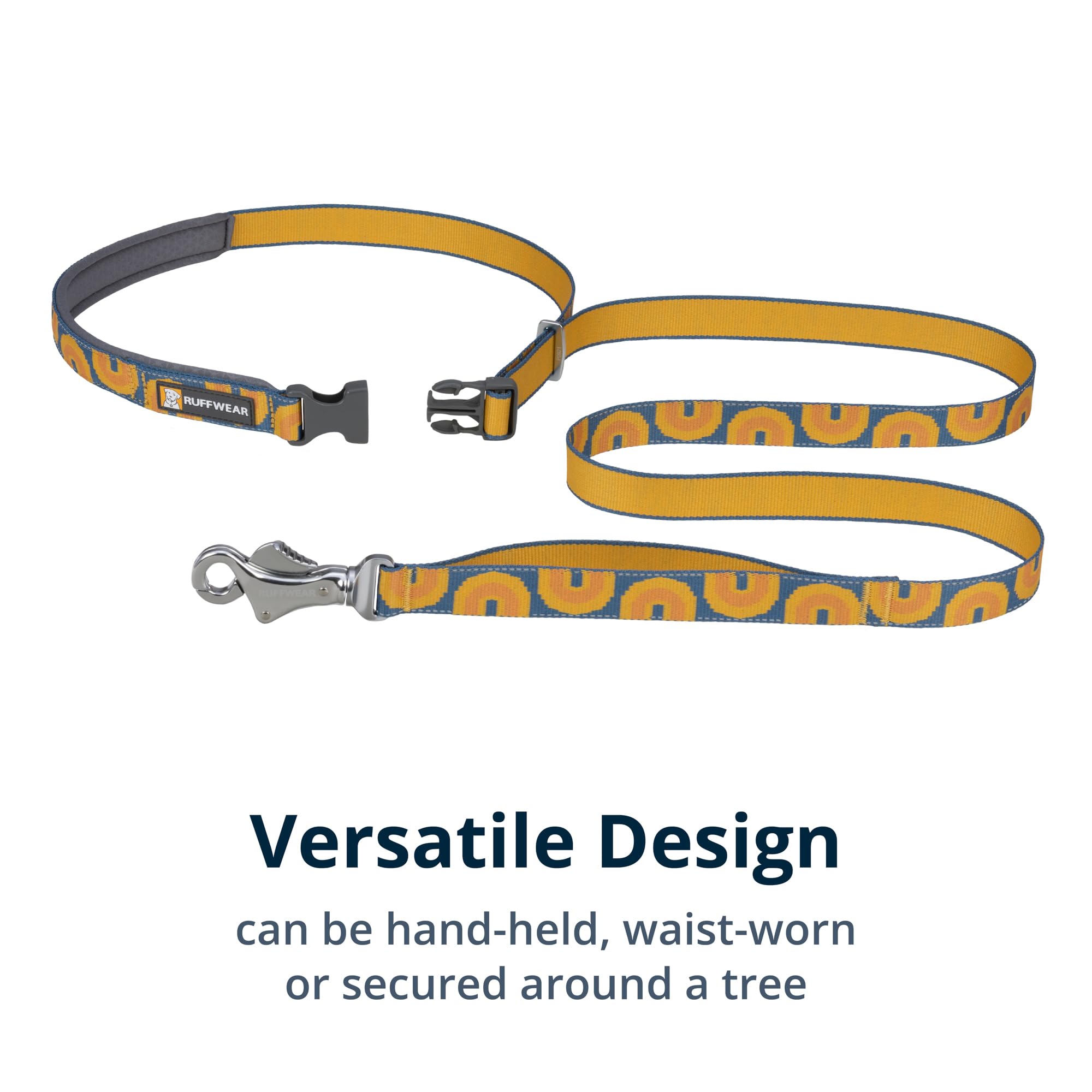 RUFFWEAR Smycz dla psa Crag, codzienna smycz dla psa ze zintegrowanym odblaskiem, wygodna do noszenia w dłoni lub w talii, lekka i przenośna, akcesoria dla zwierząt domowych, na spacery, długość 1,8