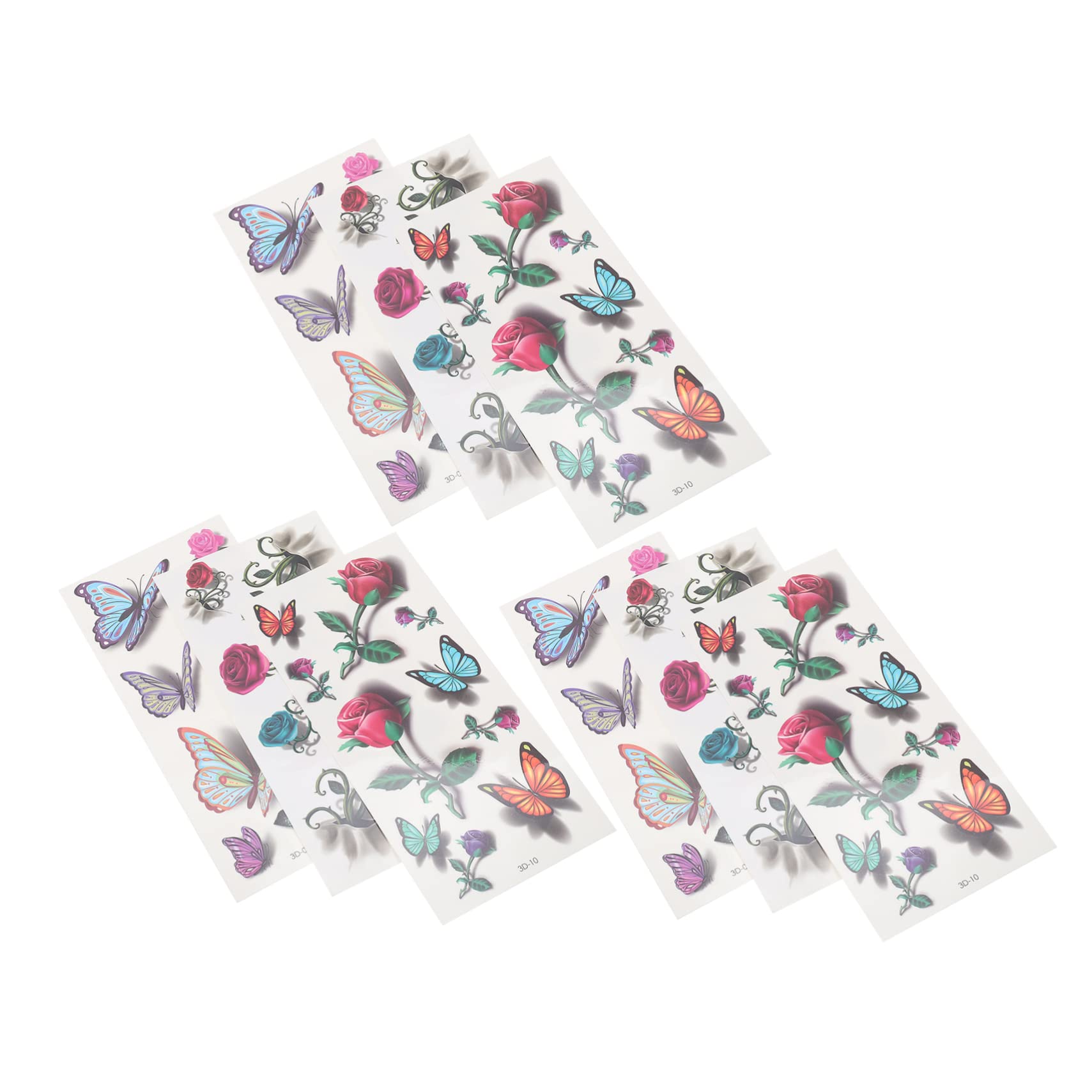 DOITOOL 5 Juegos De Pegatinas Temporales Con Diseño De Y Flores Para Adultos Para Decoración Del Hogar Fácil De Aplicar En Fiestas Y Eventos 9 Hojas X 5