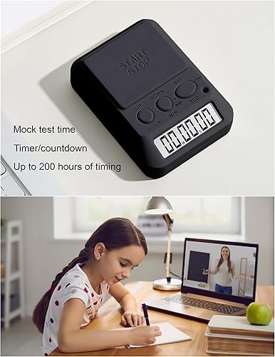 Miniatura 4 de Reloj electrónico de temporizador de cocina, bonito temporizador digital para tiempo de descanso, cocina, gimnasio, reuniones, aula (batería AA no