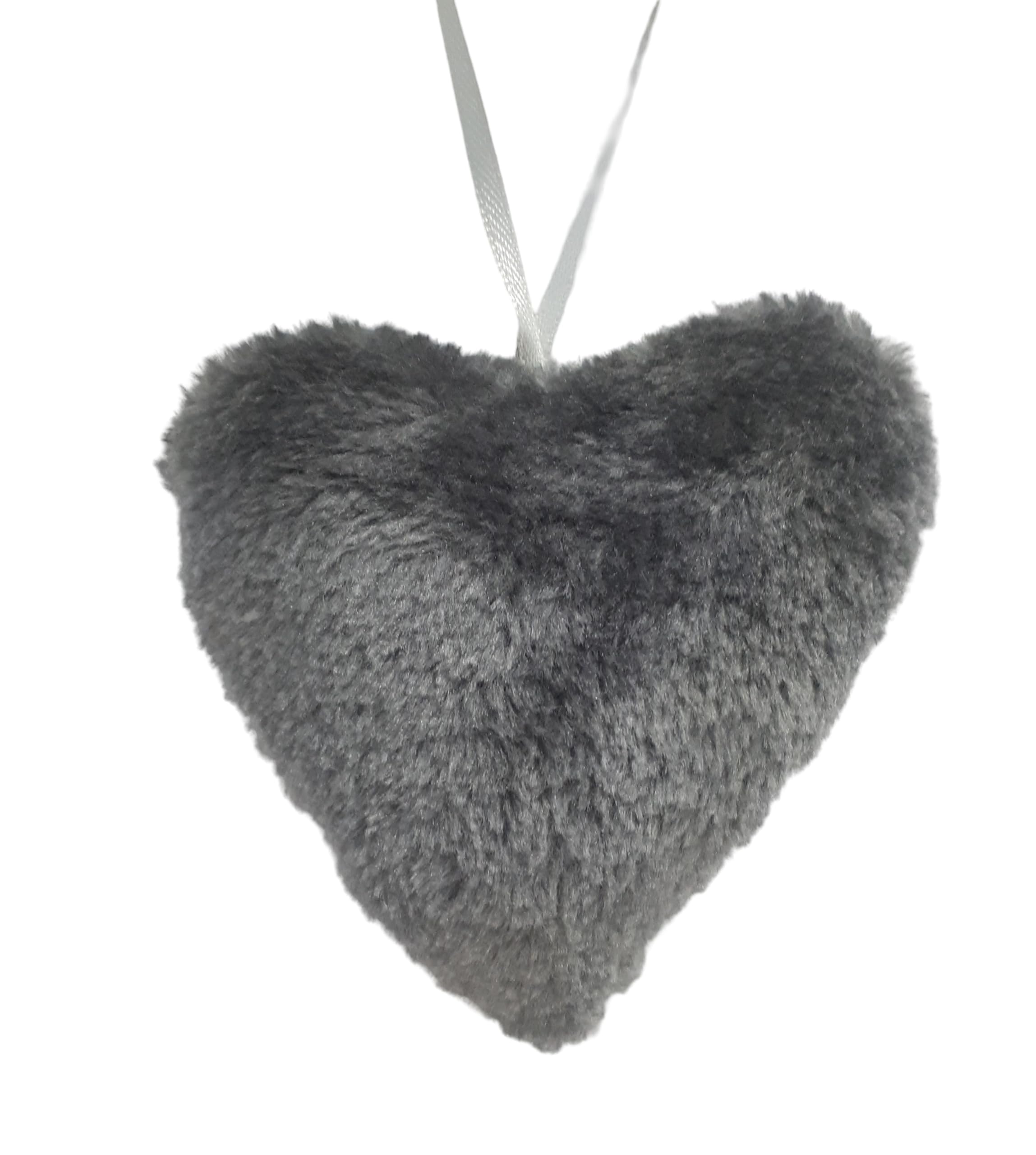 Comarco Sa Faux Leather Heart, Grey, 12 x 10 cm