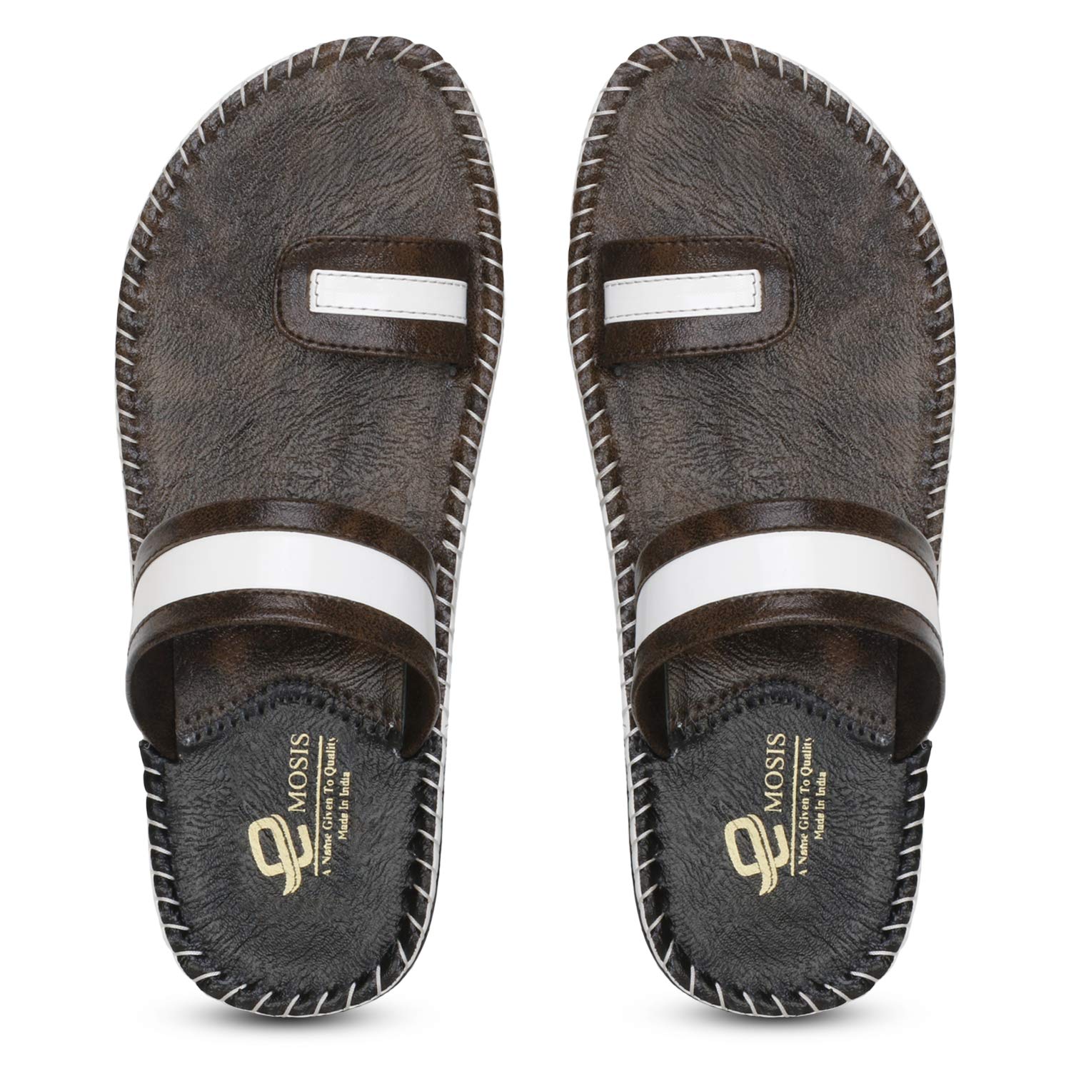 Emosis Mens Faux Leather Slipper - Flat Chappal cum Thong Sandal - For Daily Use Outdoor Indoor Formal Office Home Ethnic Casual Wear - Copper, 9 UK (B08XNRF7RL) Amazon Price History, Amazon Price Tracker