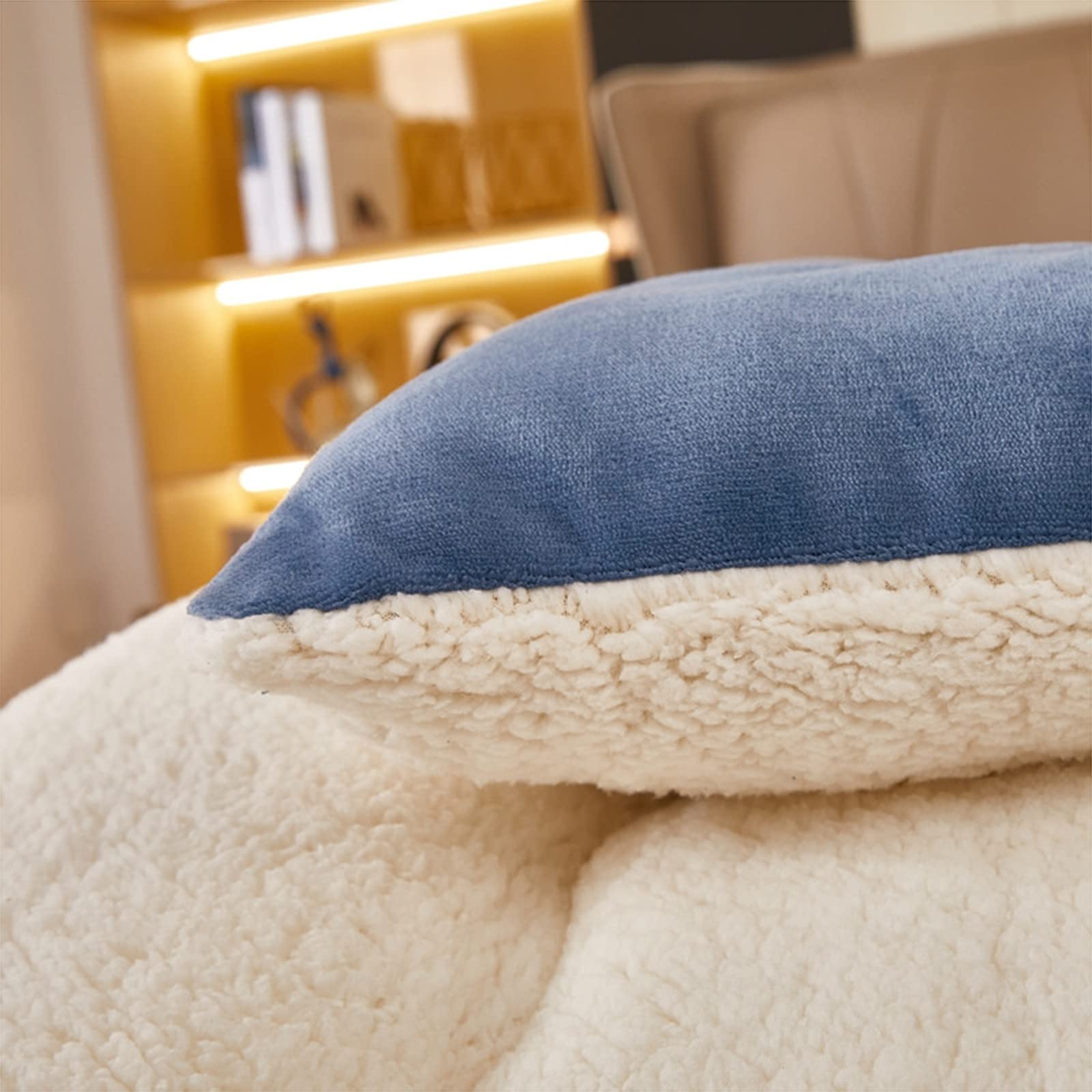 FFFF & OLFEH Piumino Invernale Cashmere di Agnello, Lana Autunno E Inverno Trapunta Calda Peluche Calda Trapunta Invernale Trapunta per Letto Matrimoniale in Inverno (Nero,200x230cm?4kg?)