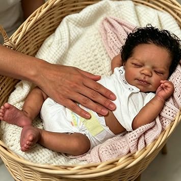 Zero Pam Black Reborn Baby Dolls Full Body-19 in Realistic Baby Doll, African American Black Reborn Dolls Girls, Real Life Newborn Doll with Accessories