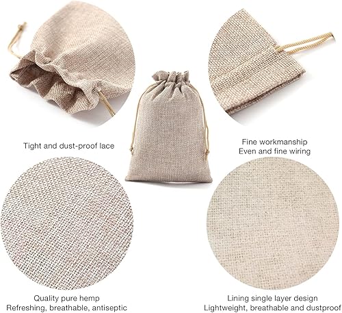 Miniatura 9 de 10 bolsas de arpillera para vino con cordón naranja, bolsas de yute para botellas de vino, para bodas, cumpleaños, Navidad, almacenamiento en el