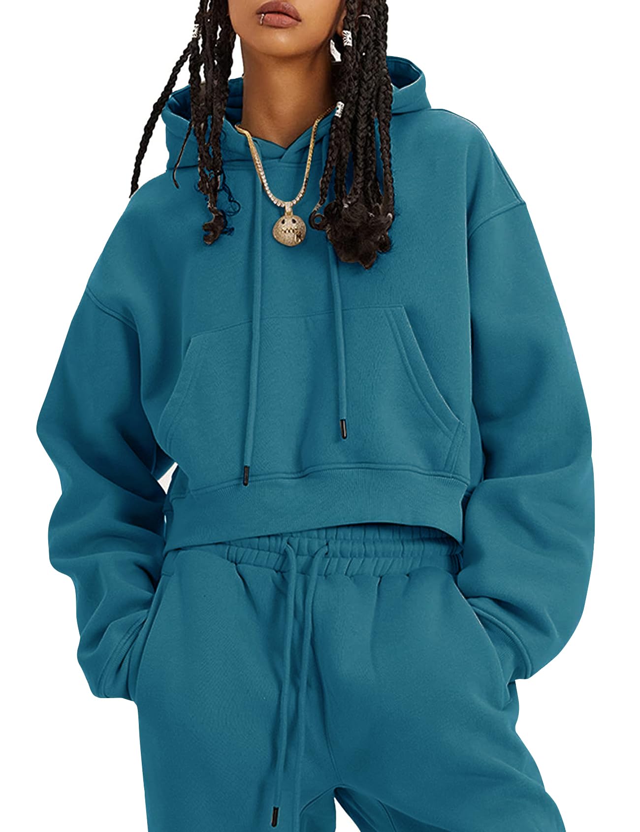 Kissonic Women's Fleece Jogger Sets 2 Pieces Sweatsuits Outfits Lounge Set