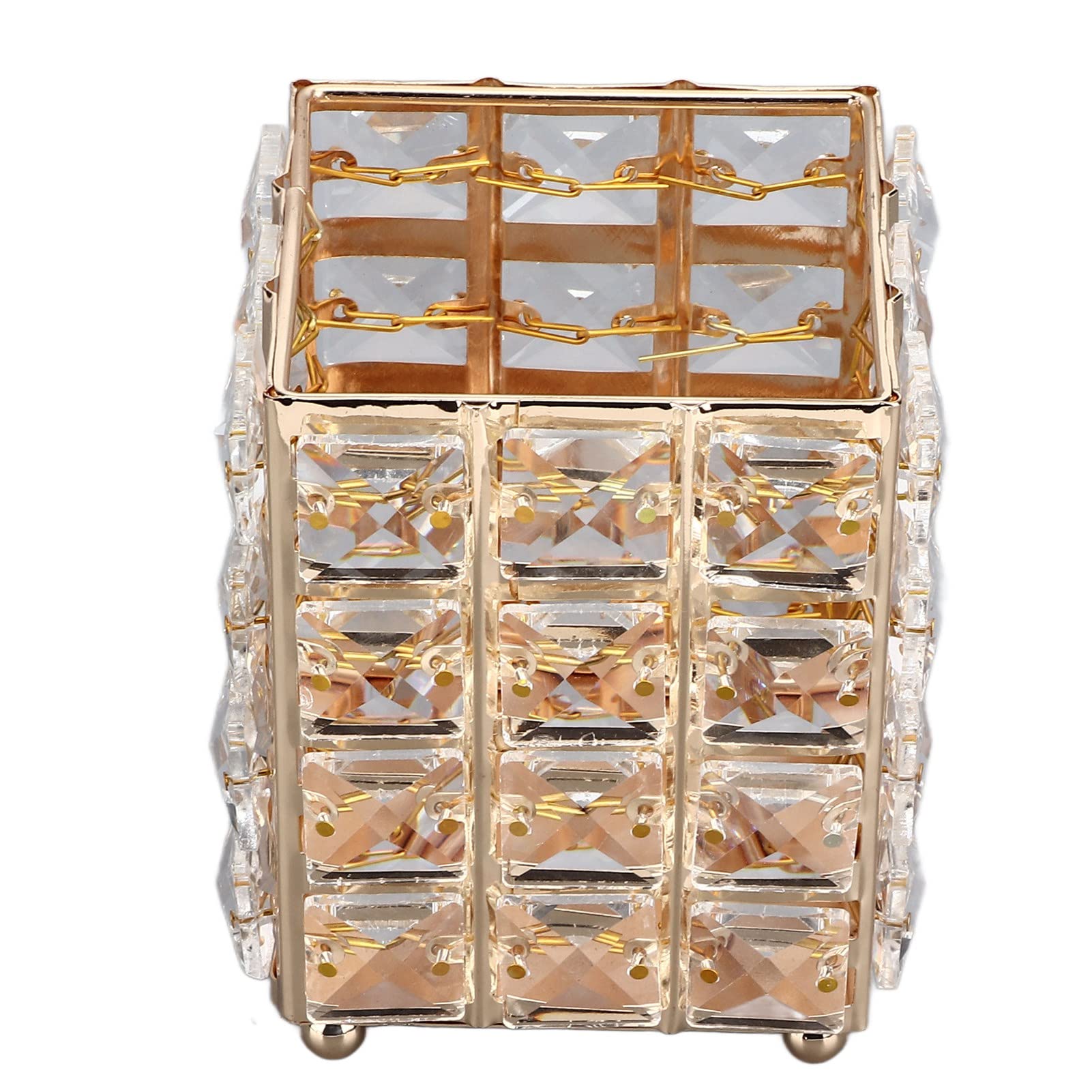 Boîte à bijoux en cristal or : organisateur de rangement élégant pour bijoux et décoration