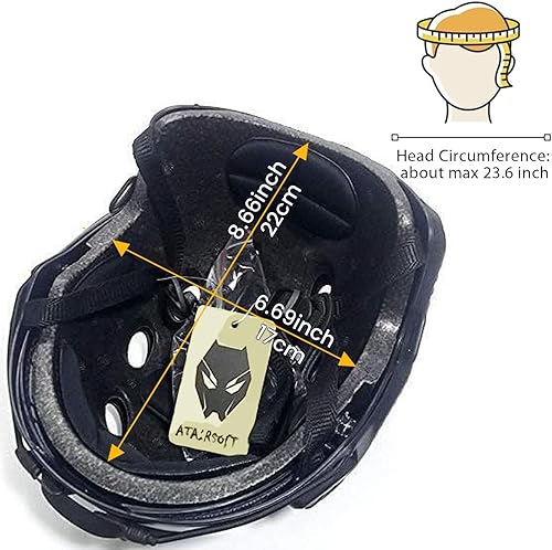 Miniatura 8 de ATAIRSOFT PJ Type - Casco rápido multifuncional táctico con gafas de visera versión