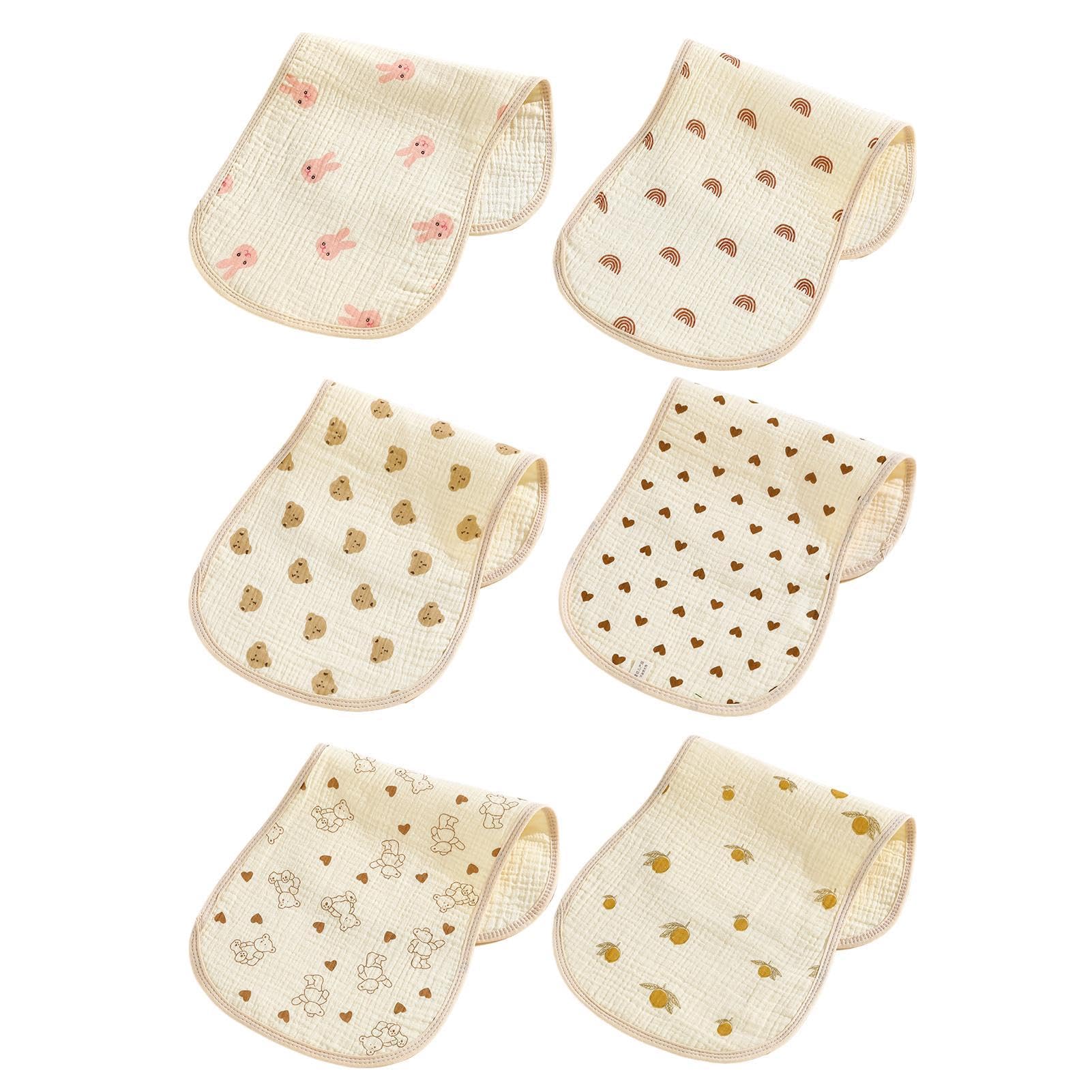 Muslin Bibs Waterproof Tiny Bibs Soft Absorbent Washable Reusable Unisex