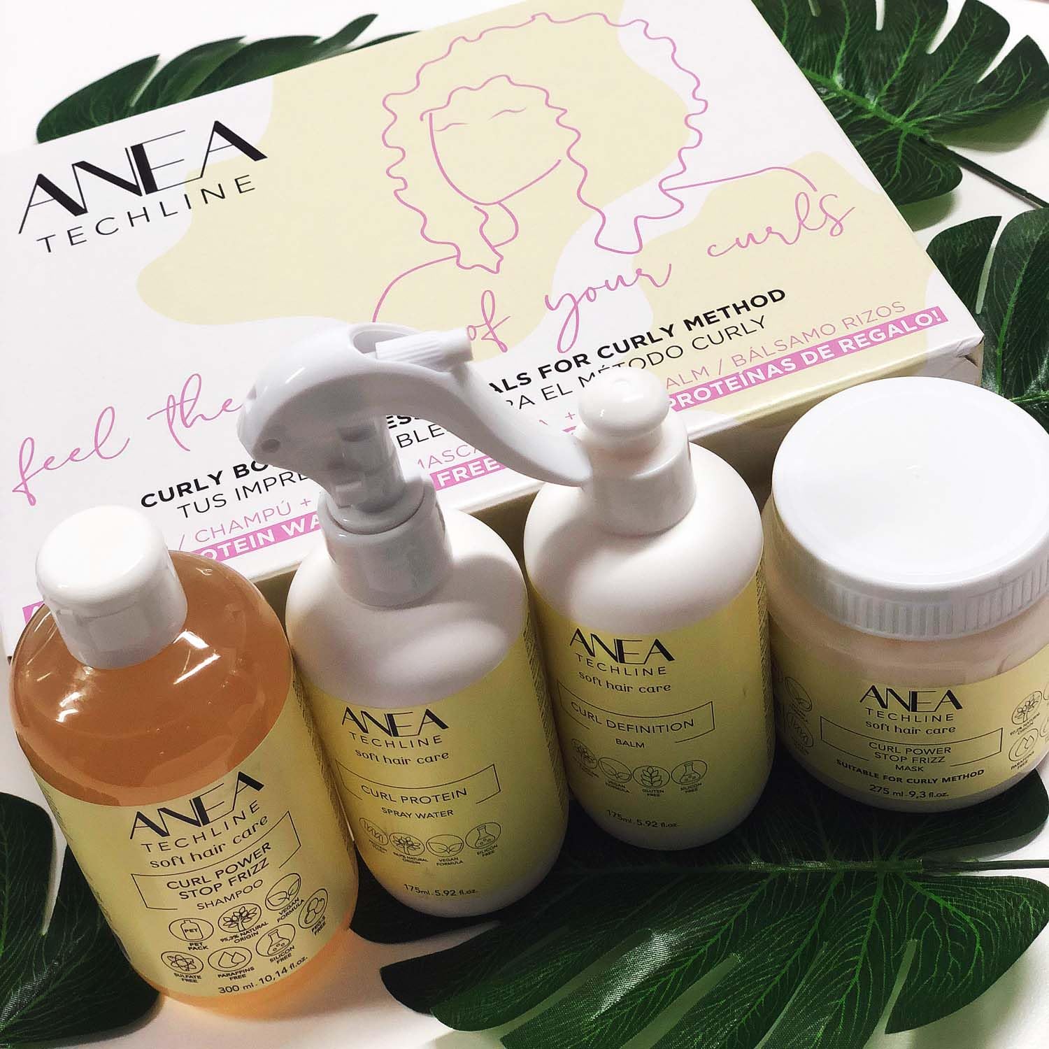 Kit Método Curly Natural Anea Techline 4 pasos Rizos Perfectos