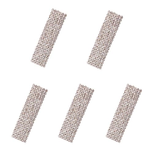 Vpang 5 pinzas para el cabello con diamantes de imitación brillantes, pinzas para el cabello, pinzas para el cabello con pico de pato y cocodrilo, disponible en Yaxa Colombia