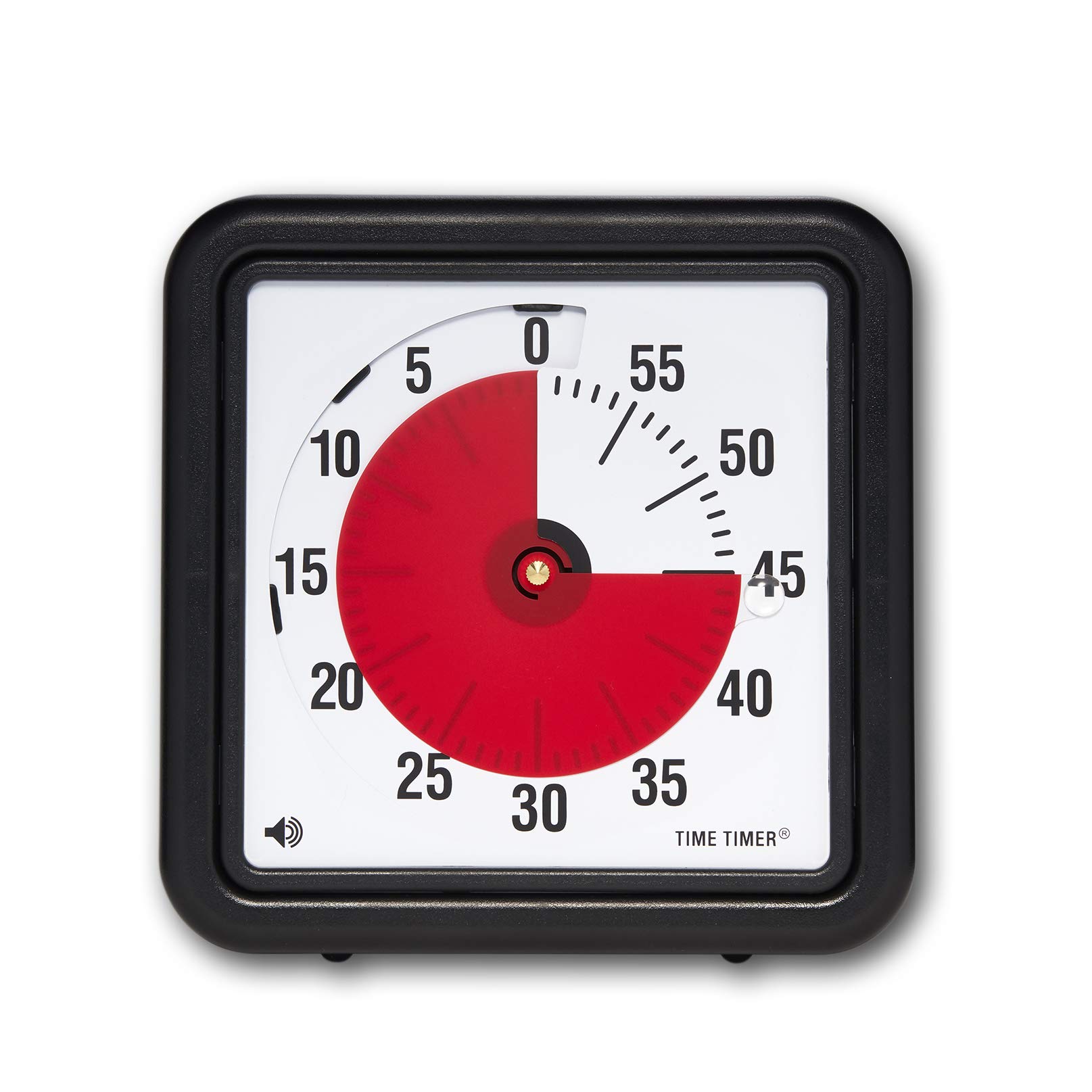 Time Timer Temporizador magnético de 60 minutos con señal óptica, reloj de cuenta regresiva para niños y adultos, aula o sala de reuniones (mediano - 18 cm), TTA1-MAG-W