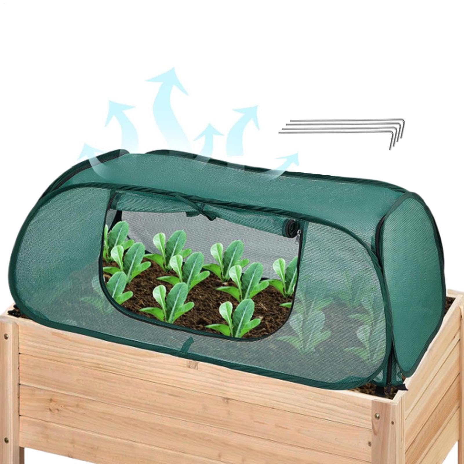 Protector de verduras transpirable y reutilizable con estacas de suelo 1