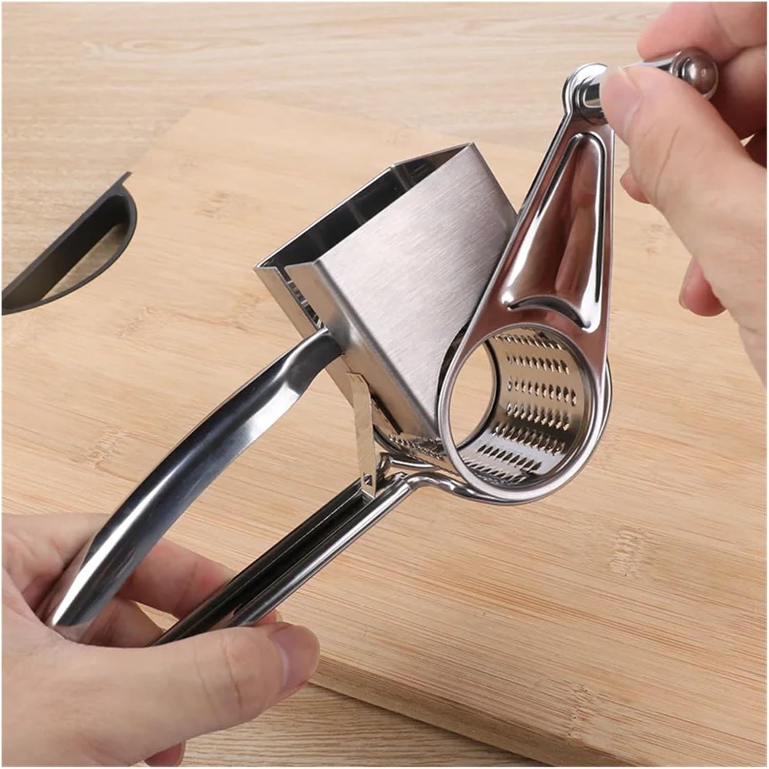 Stainless Steel Hand Rotating Cheese Grater Household(3 Blades)
