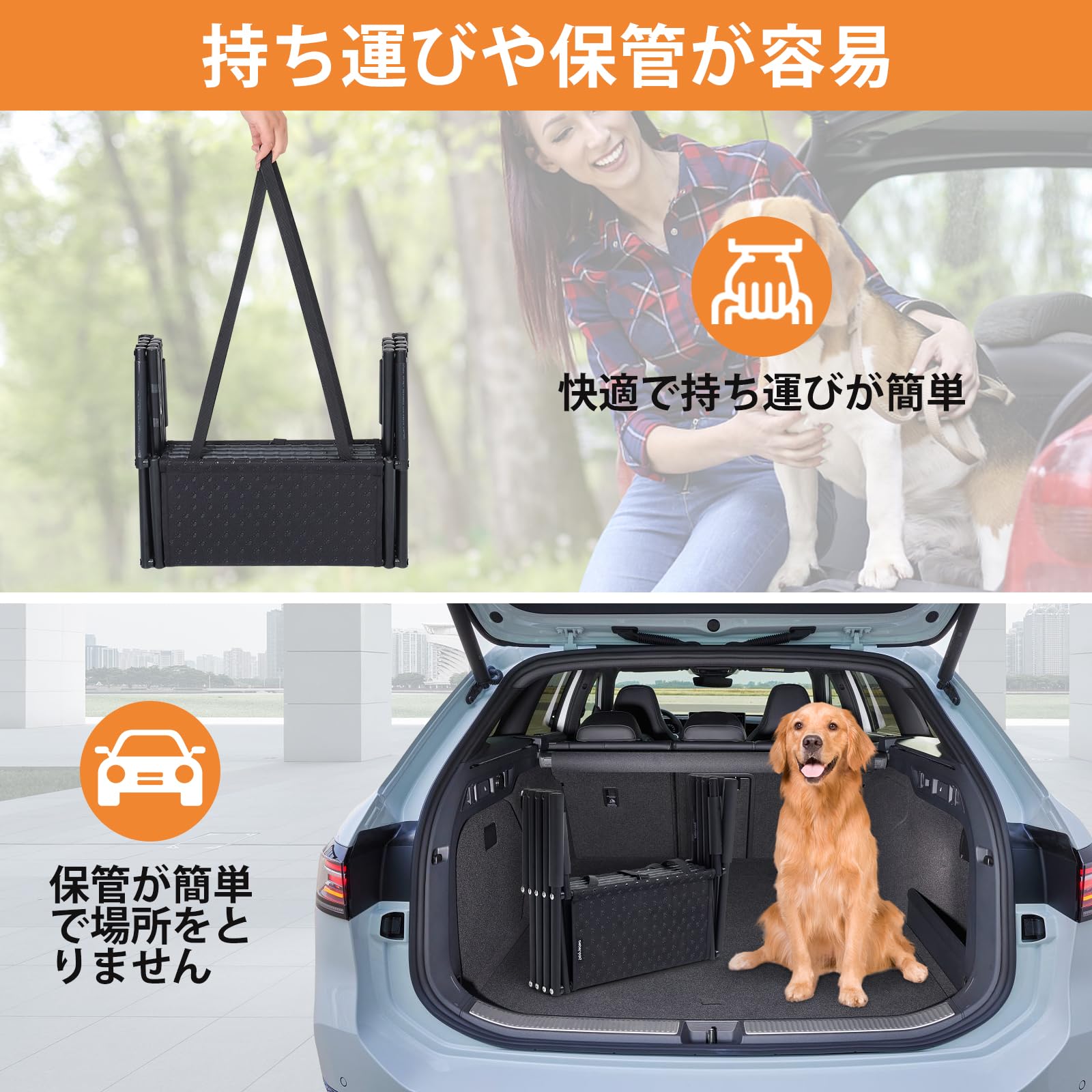 Amazon.co.jp: BEBEROAD PETS 犬用スロープ 犬ステップ ペット階段