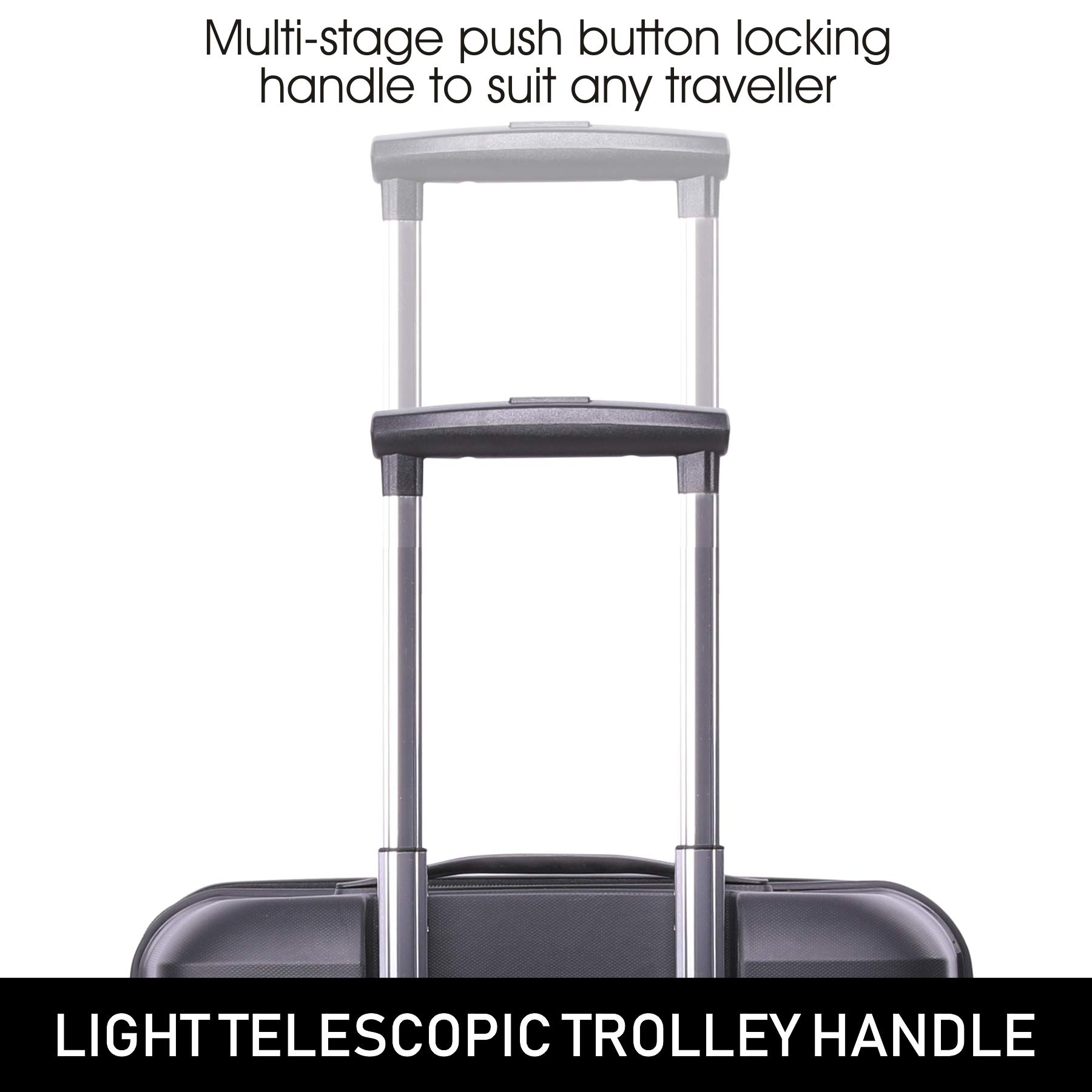 Aerolite 55x40x20 Hard Shell Cabin Case Carry On Hand Luggage Suitcase