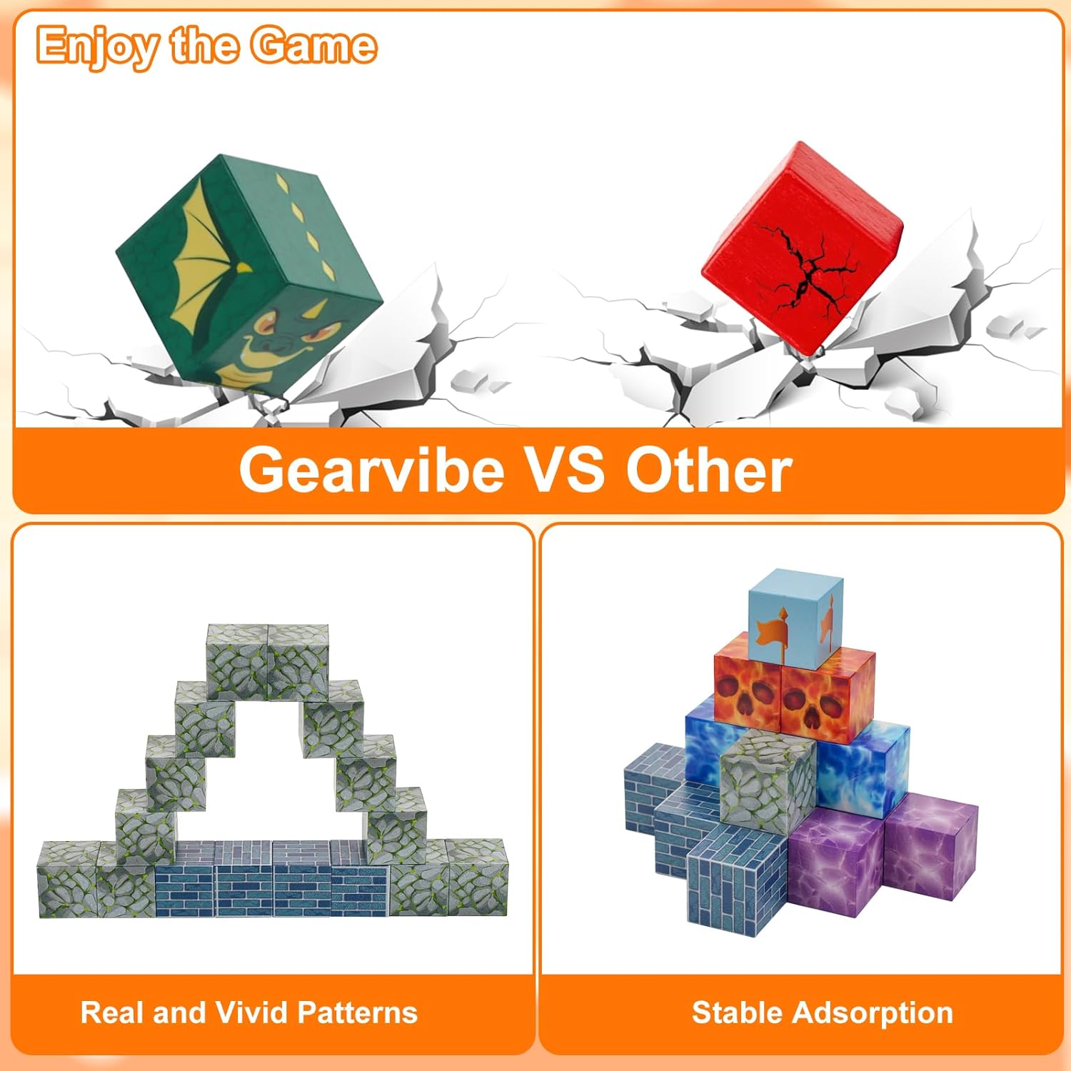 Magnetic Blocks Toys for Kids - 160 PCS Magnetic Building Blocks Cubes - STEM Sensory Stacking Magnets Toys, Festival & Birthday Gifts for Boys and Girls Ages 3+ - Image 2