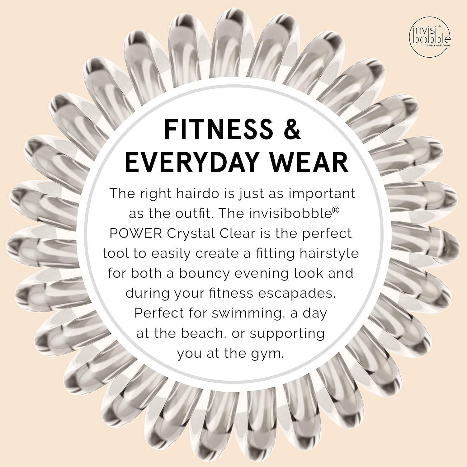 Invisibobble Power Crystal Clear Şeffaf Saç Lastiği