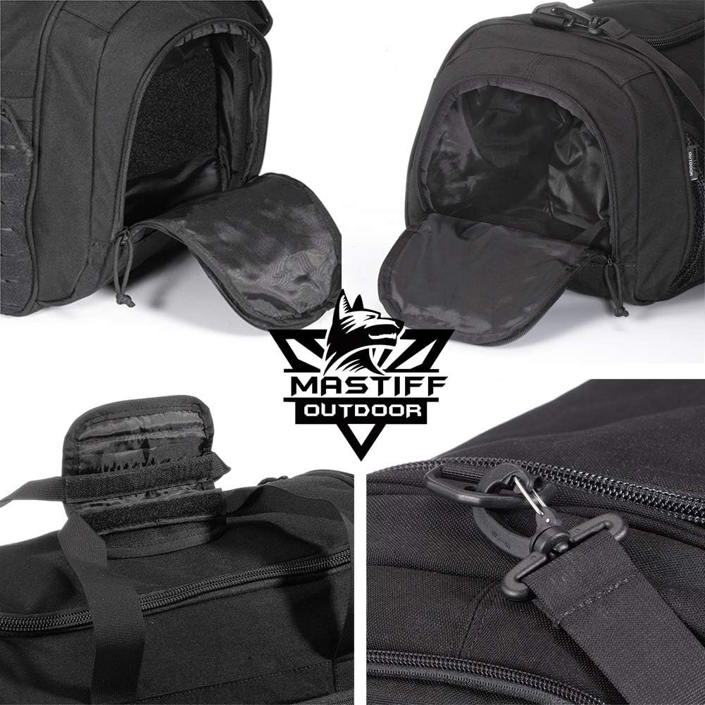 Tactical Duffel Bag Pro 1000D Nylon MOLLE Military Gear Pack BK