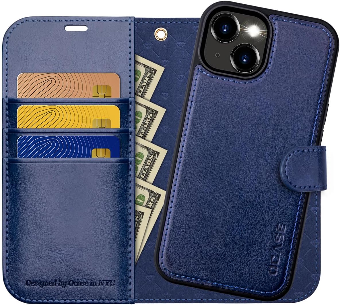 UEEBAI Cover per iPhone 11 6.1 pollici, custodia in pelle PU a