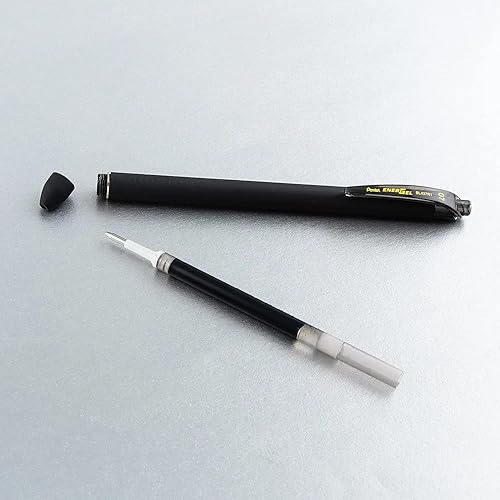 Miniatura 6 de Pentel Energel - Bolígrafo de gel 07 Kuro de línea media paquete de 12 unidades color negro y 6 azul
