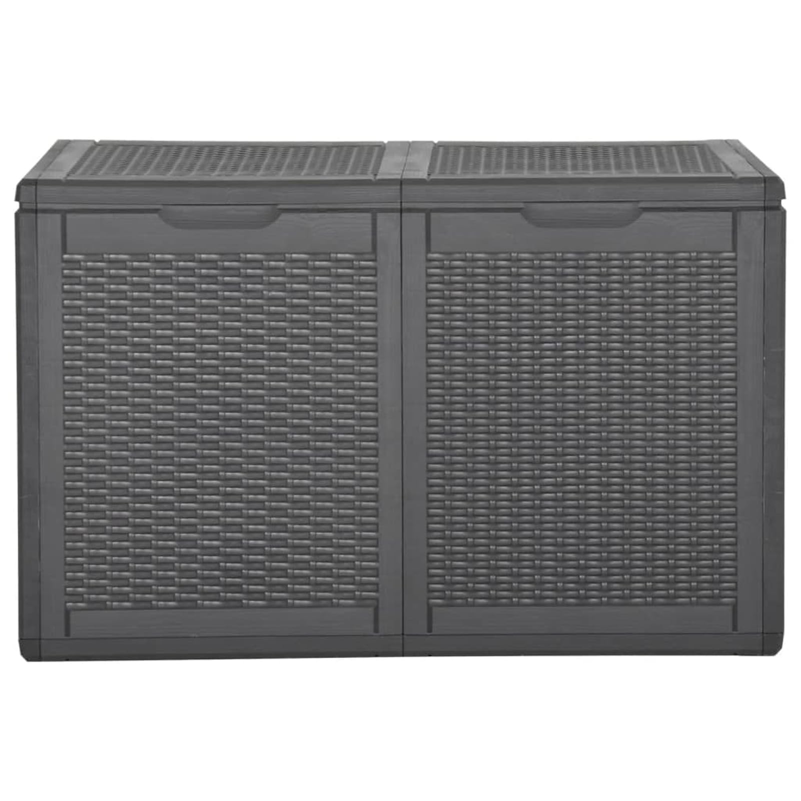 ShGaxin Baul Garden Schowek do ogrodu, zewnętrzna skrzynia do przechowywania, Baul Jardin, skrzynia ogrodowa do ogrodu, 180 l PP rattan, czarna