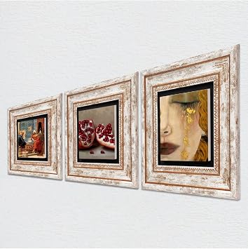 Pinecone Stone Gustav Klimt Alt n G zya lar , Satran  Oyunu, Nar Ta  Duvar Tablosu -  er eveli Ta  Tablo - Dekoratif Duvar Sanat  - Modern Ev ve Ofis Duvar Dekoru T3-1587