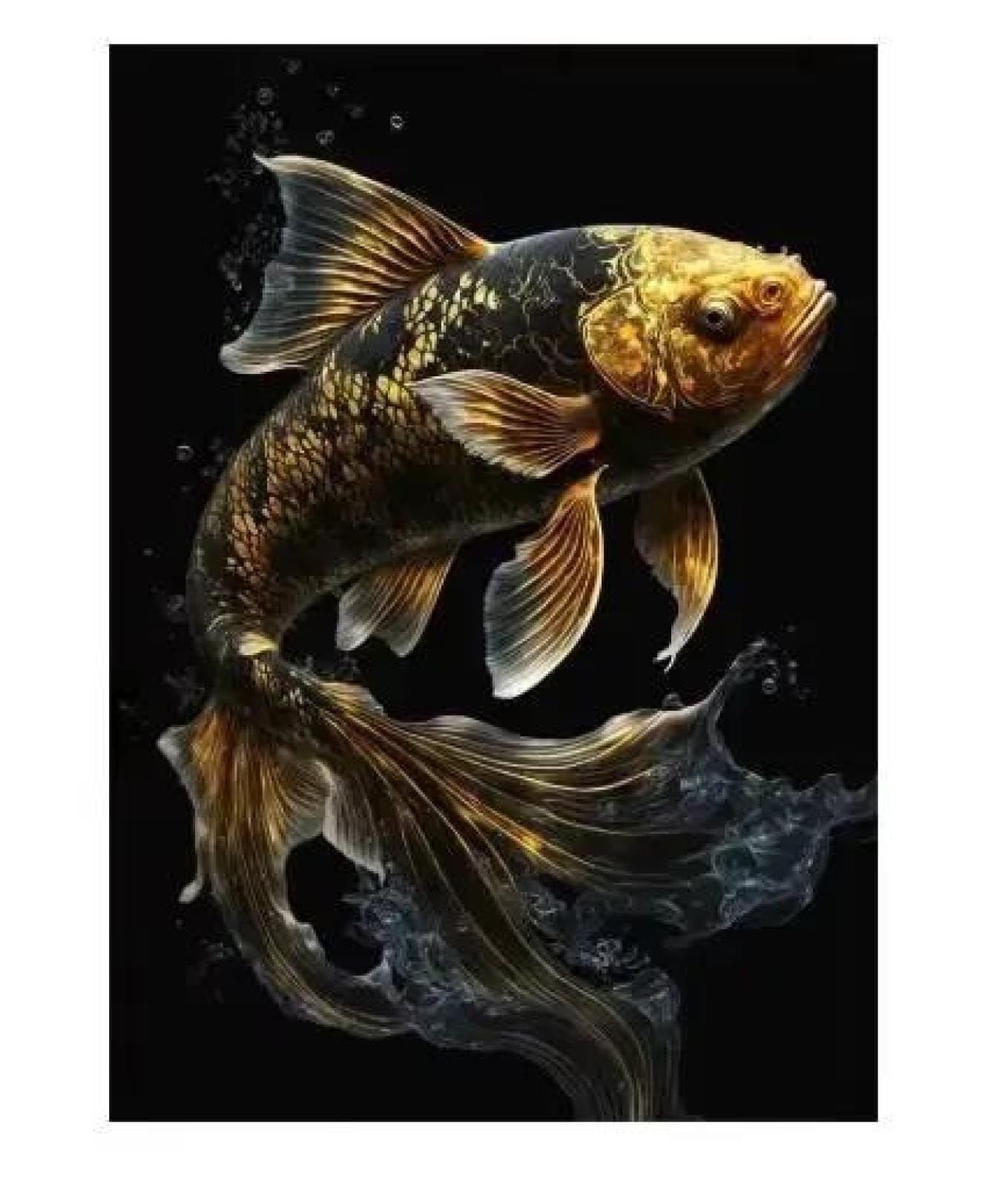 Yocheng Golden Wolf Gold Eagle Lion Poster And Prints Abstract Animal Art Canvas Painting Wall Art Picture For Living Room Home Decor 40x50cm No Frame