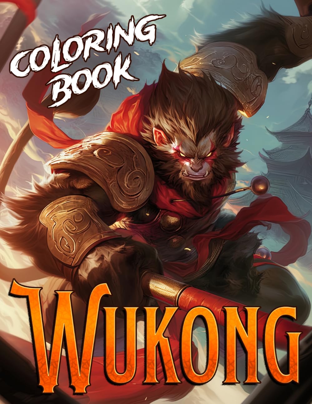 Wukong Coloring Book: Mythical Wonders Realm Coloring Pages featuring Enchanted Fairy Tale Scenes and Simple Mystical Landscape Illustrations for All Ages
