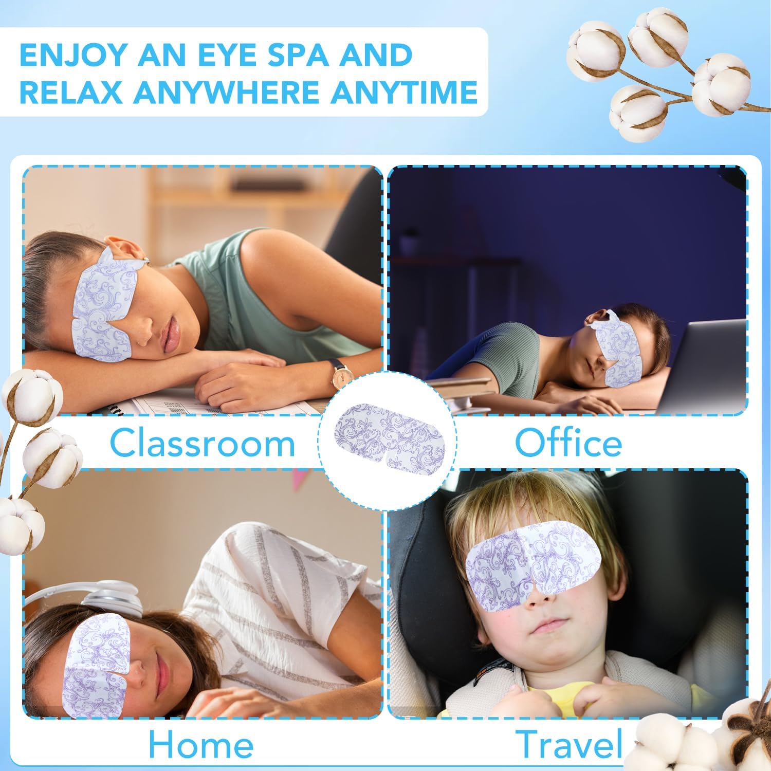 XPCARE Disposable Self-Heating Steam Eye Mask Warm Eye Compress