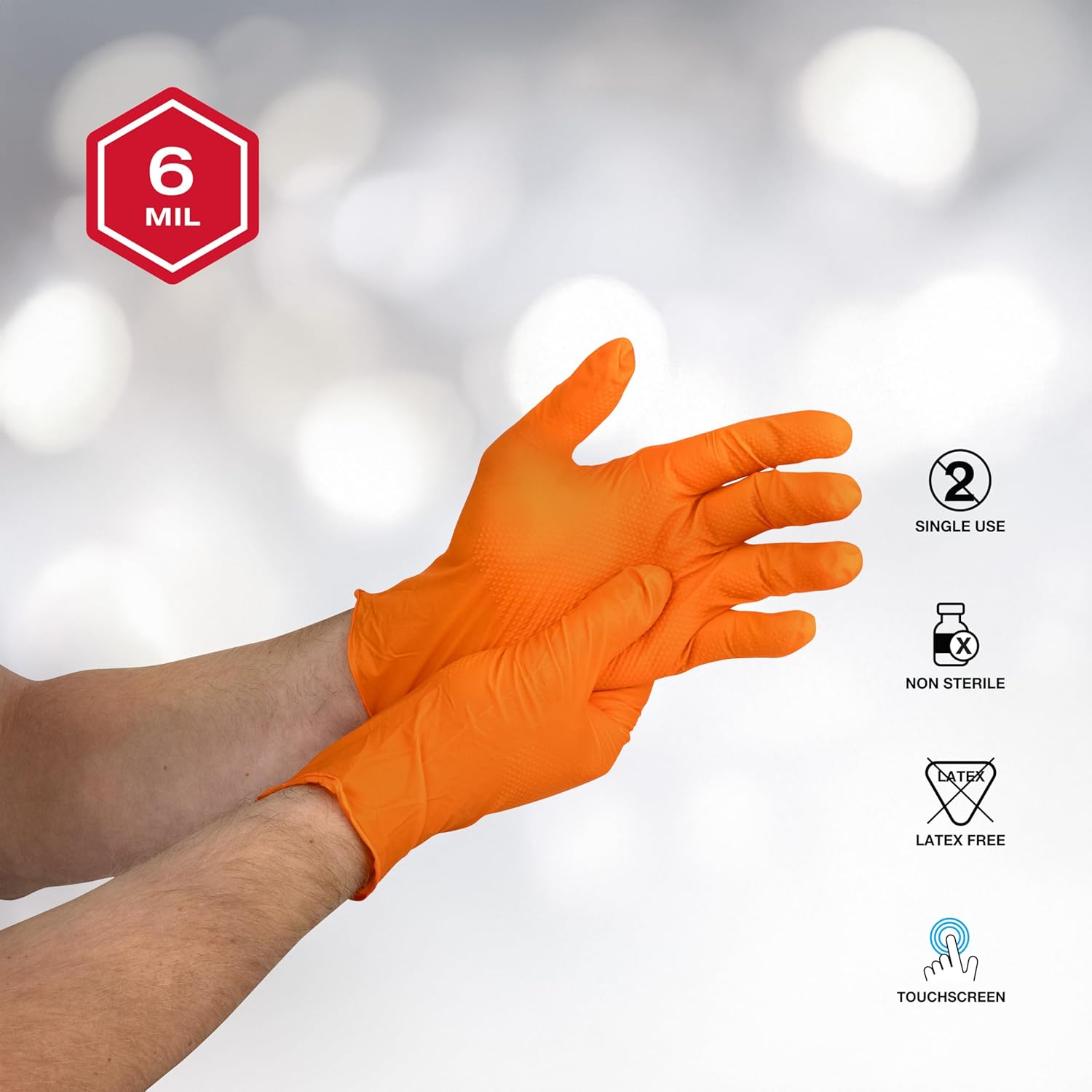Radians Unisex Rwg9606 6 Mil Nitrile Disposable Industrial Grade Glove