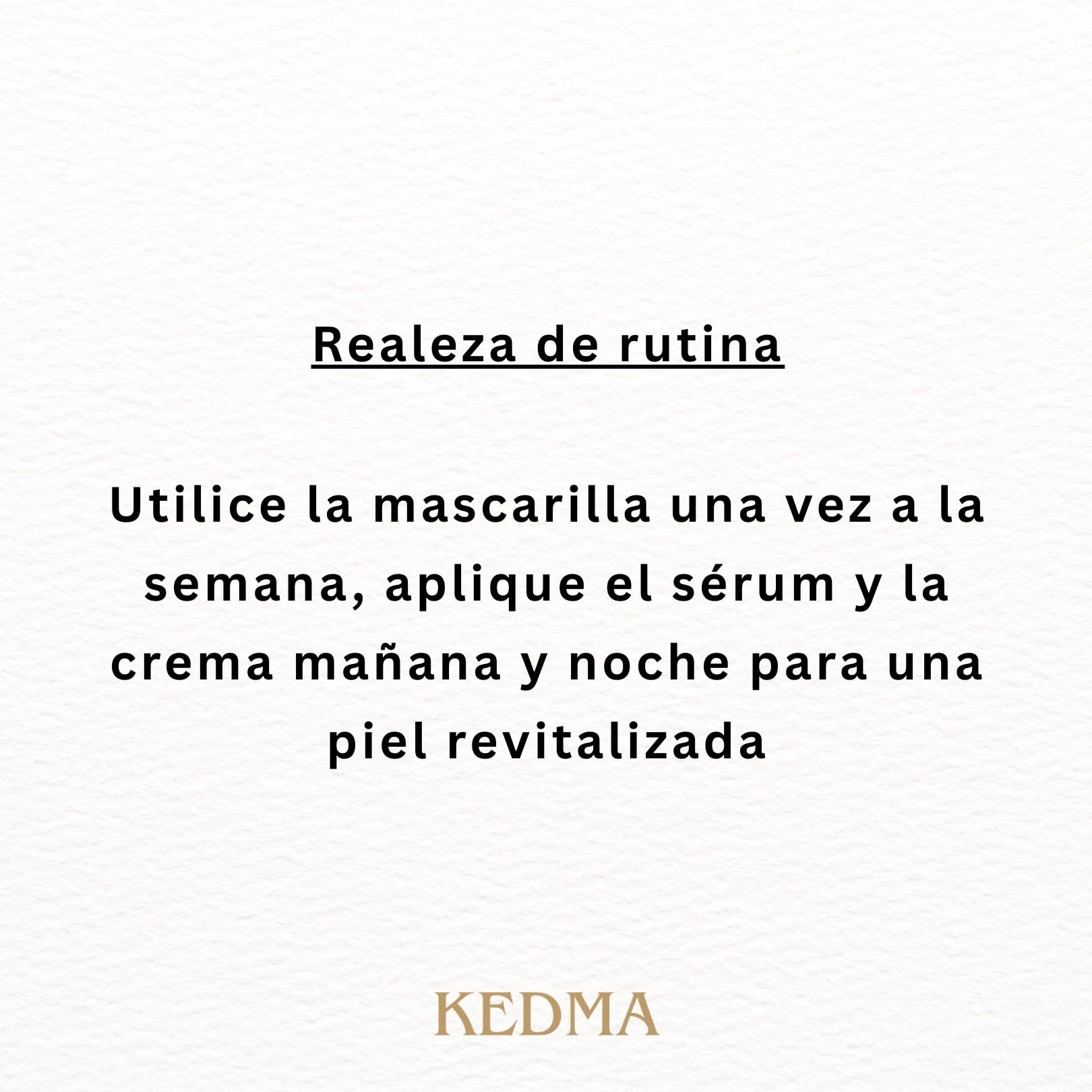 KEDMA - Cofre Facial Royalty - 3 Productos - 3 productos | El cofre Royalty combina mascarilla sauna, sérum activo y crema reafirmante para una rutina facial completa.
