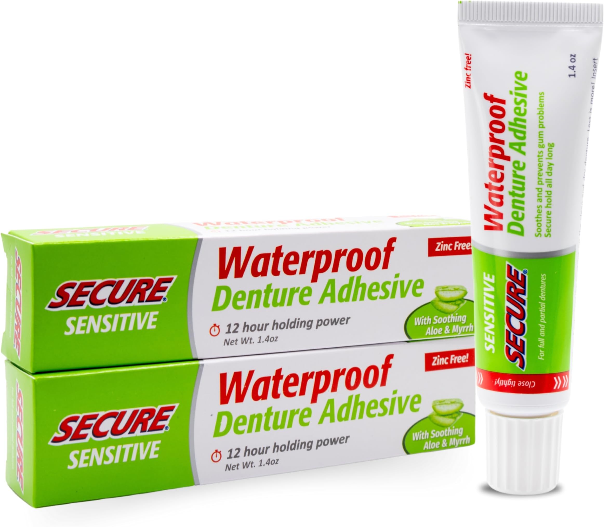 Sensitive Denture Adhesive - 1.4 oz (Pack of 2)
