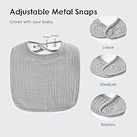 Vista 2 de Baberos de muselina para niños y niñas, baberos de algodón suave, baberos de babeo y dentición para bebés, recién nacidos