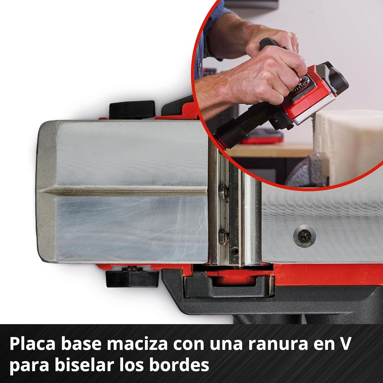 Einhell Cepillo con batería TE-PL 18/82 Li-Solo Power X-Change (18 V, iones de litio, profundidad de pasada hasta 2 mm, gran eje de cuchilla, zapata de sujeción automática, sin batería ni cargador)