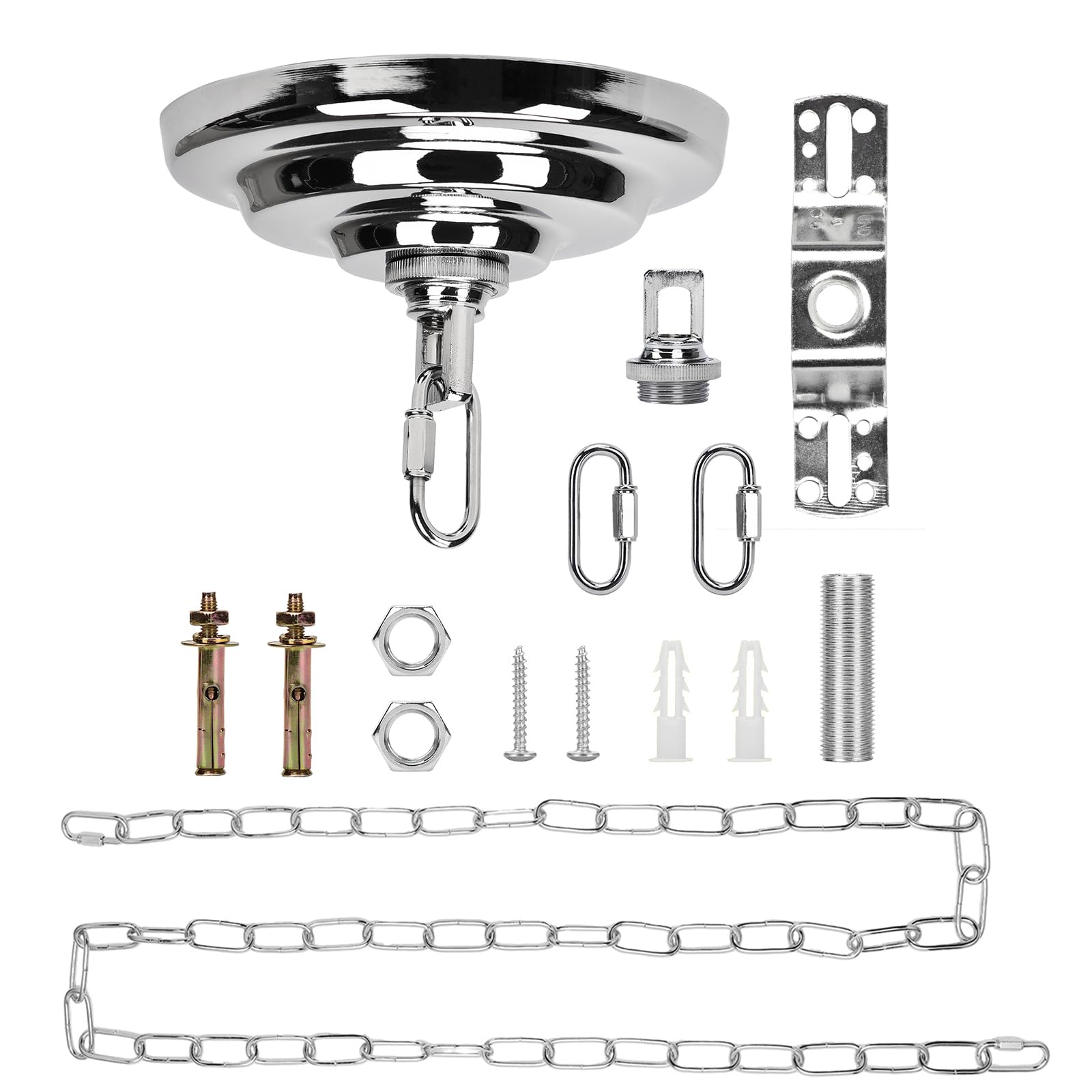 Sangle Soppfy Vingage Canopy Kit and Pendant Light Fixture Chain for Chandelier or Swag Light Fixtures,Maximum Weight of 60 Pounds, 6 feet,Heavy Duty,5 Inches Diameter (Brass) — Amazon image 8